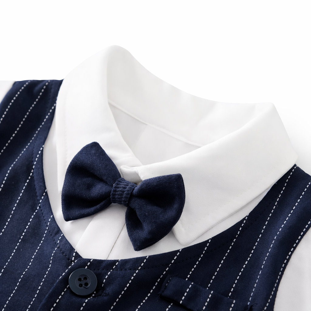 AMA™ Little Gentleman Bowtie Kids Romper