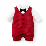 AMA™ Little Red Gentleman Kids Romper