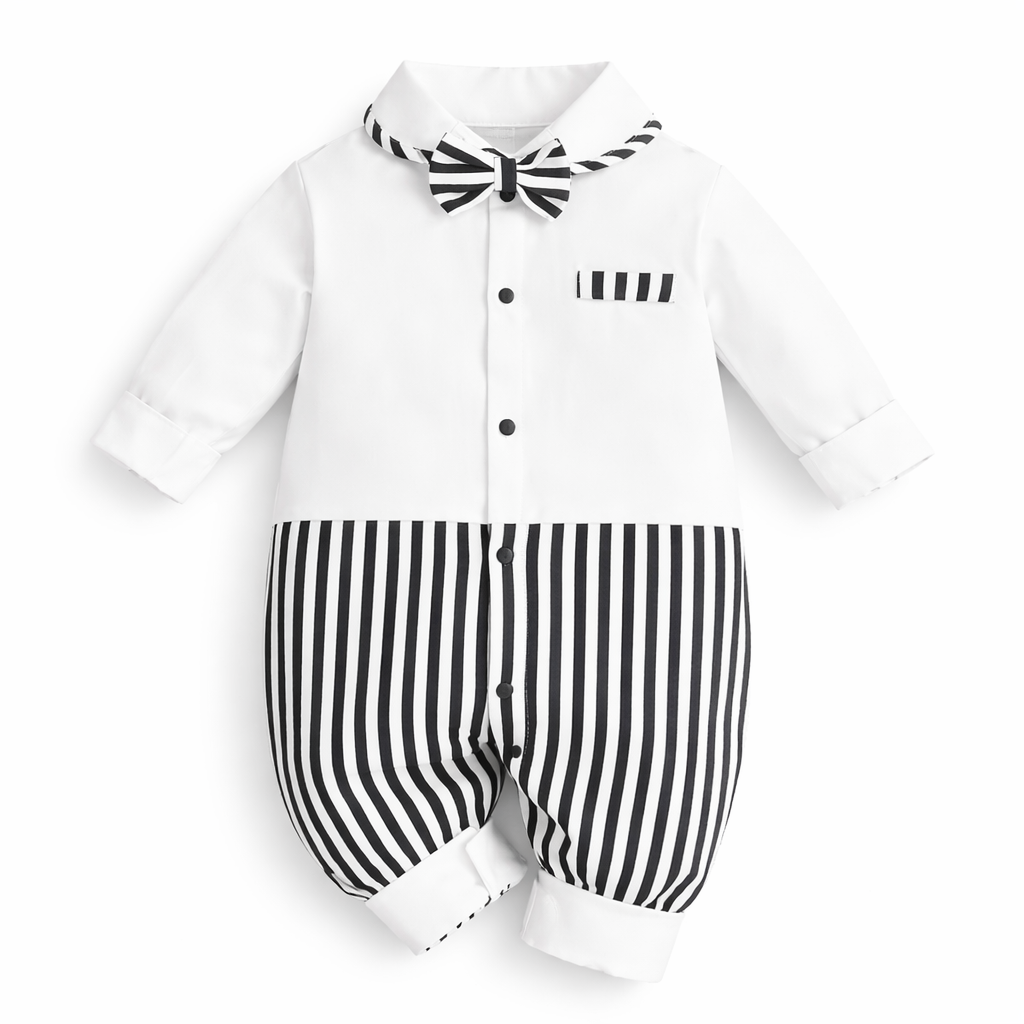 AMA™ Little Stripe Gentleman Kids Romper