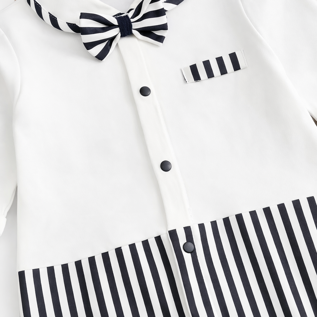 AMA™ Little Stripe Gentleman Kids Romper