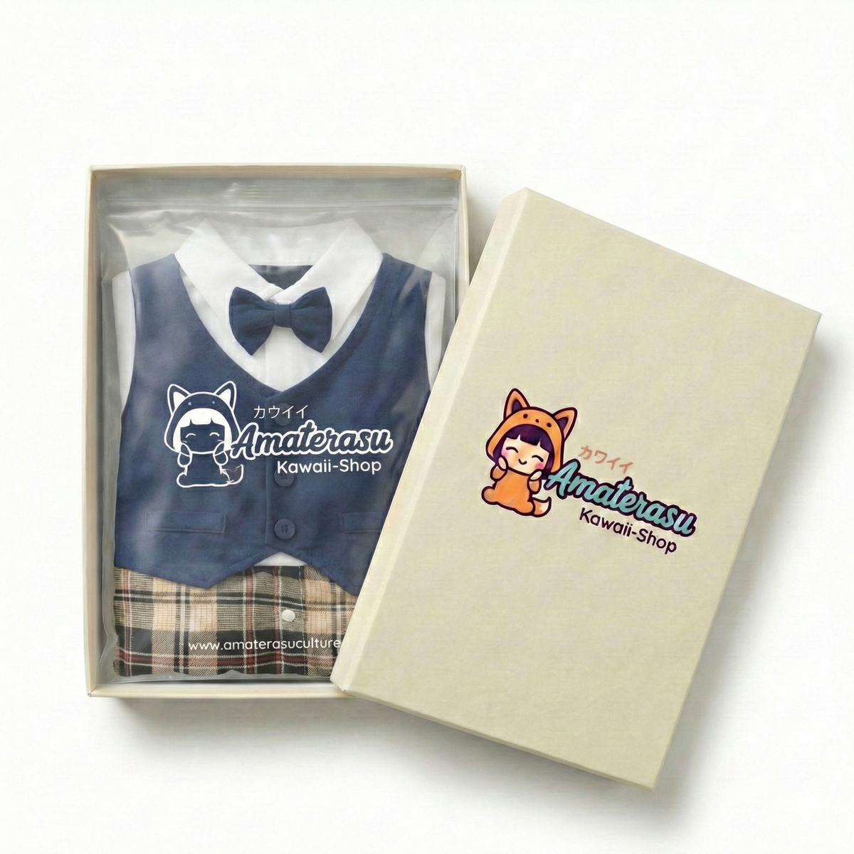 AMA™ Little Plaid Gentleman Kids Romper
