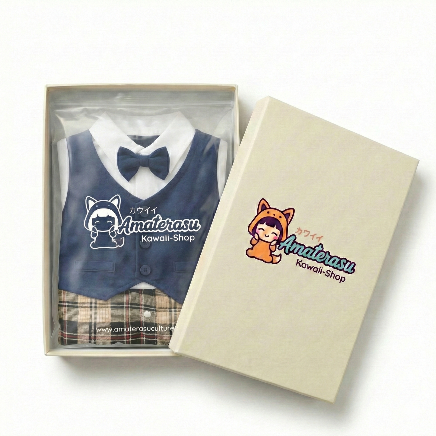 AMA™ Little Plaid Gentleman Kids Onesie