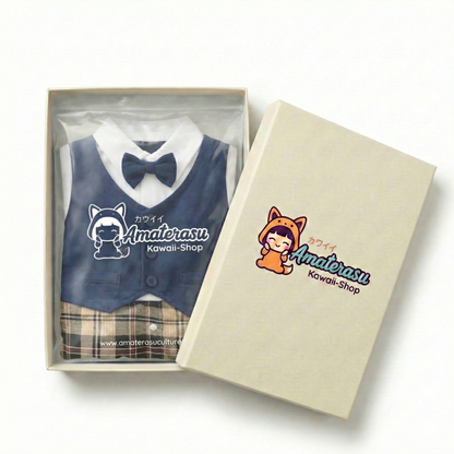 AMA™ Little Plaid Gentleman Kids Onesie