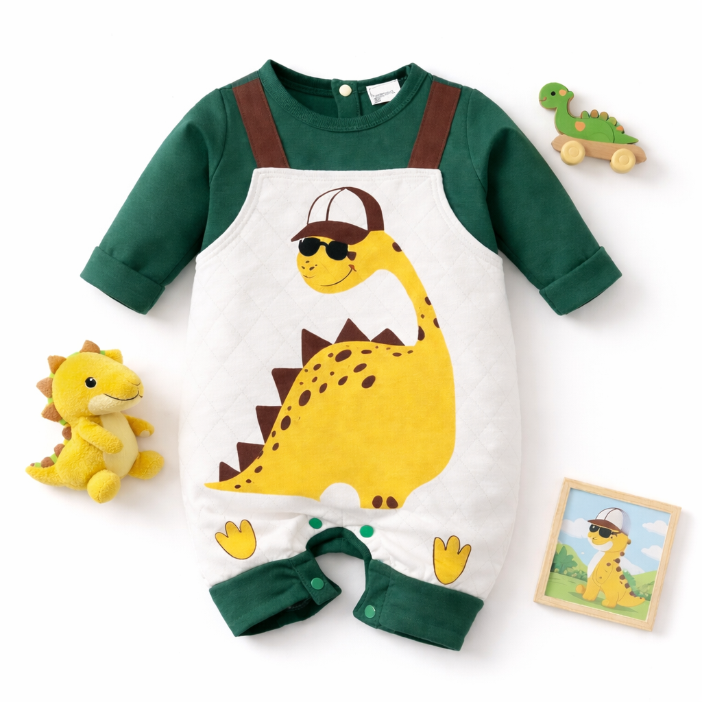 AMA™ Little Dino Explorer Kids Romper