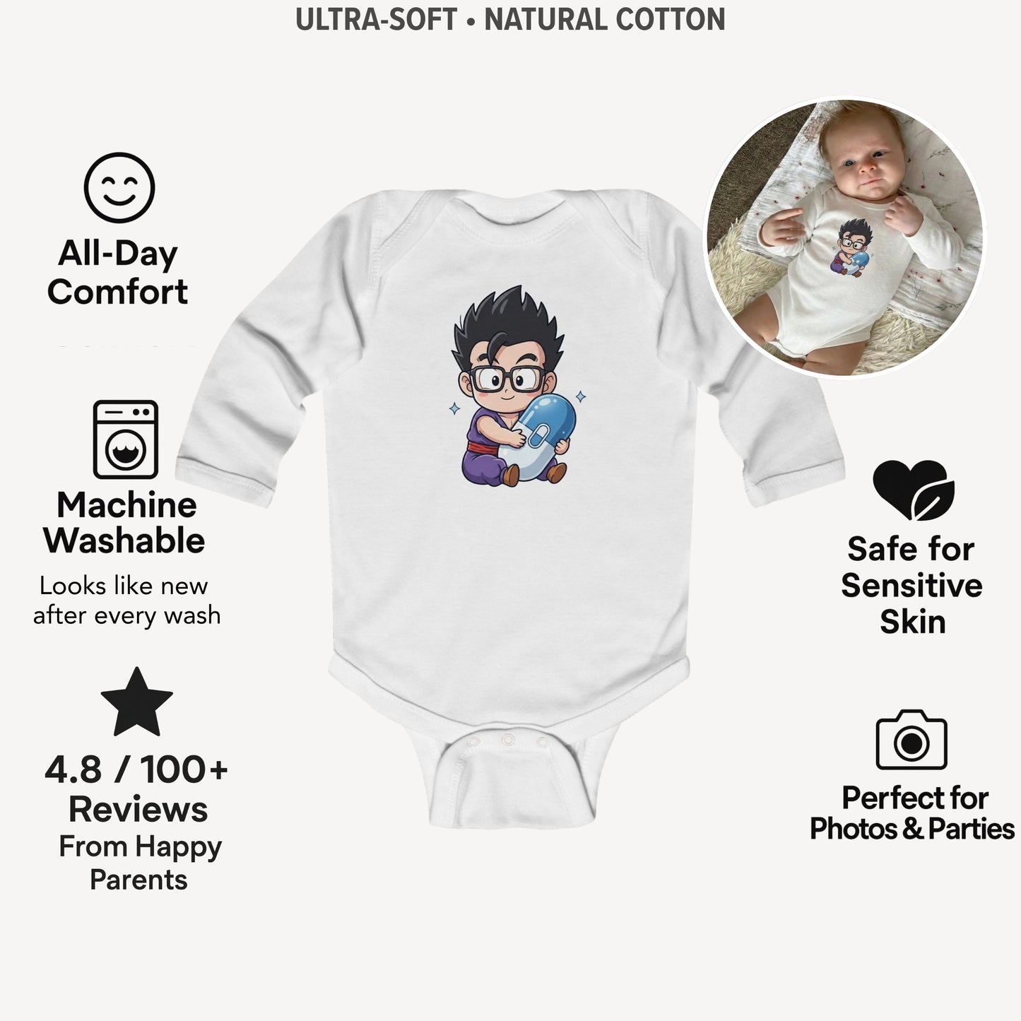 AMA™ Little Gohan Kids Bodysuit