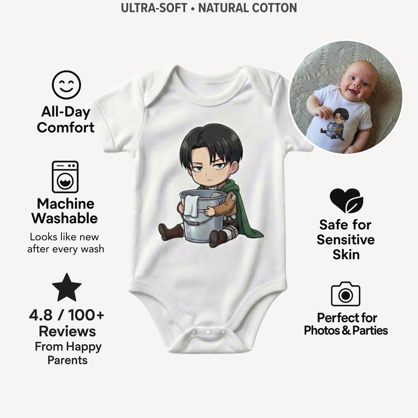 AMA™ Сhibi Levi Kids Bodysuit