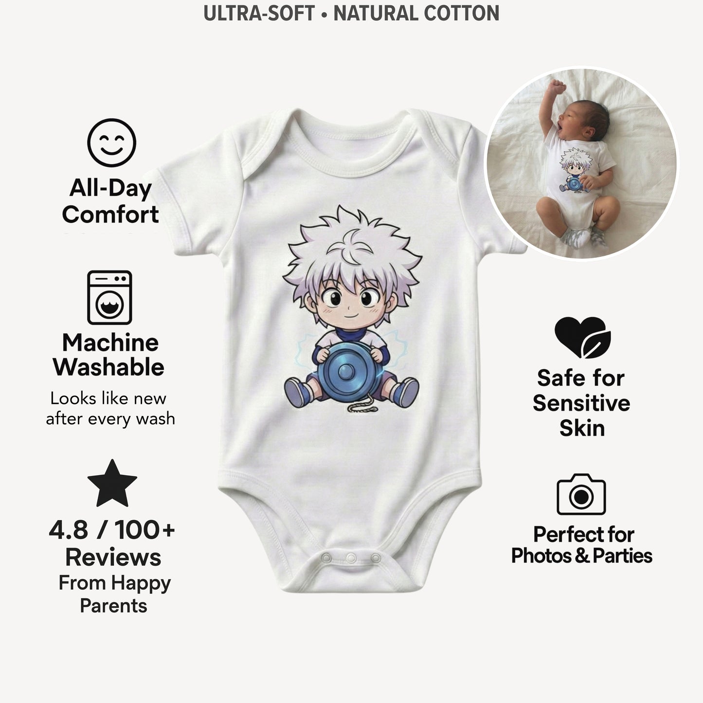 AMA™ Сhibi Killua Kids Bodysuit
