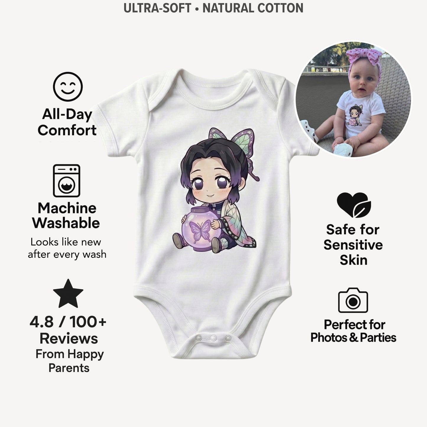 AMA™ Сhibi Shinobu Kids Bodysuit