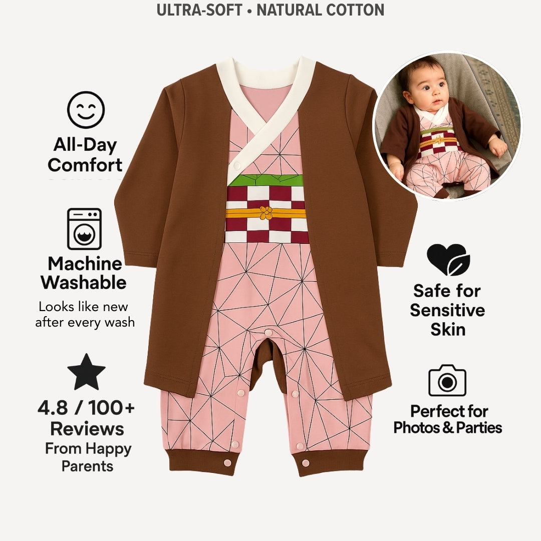 Little Nezuko Kids Cosplay Bodysuit