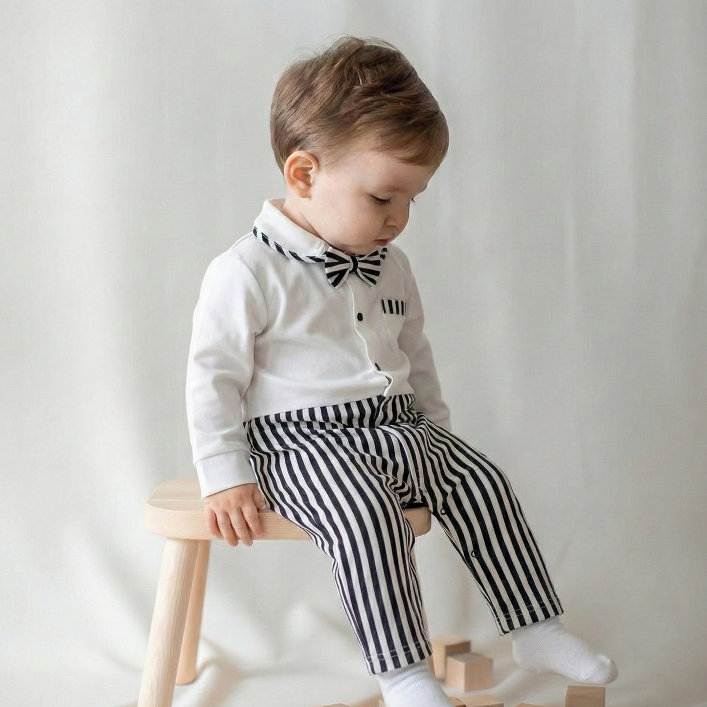 AMA™ Little Stripe Gentleman Kids Onesie