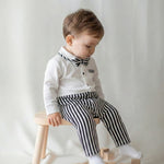 AMA™ Little Stripe Gentleman Kids Romper