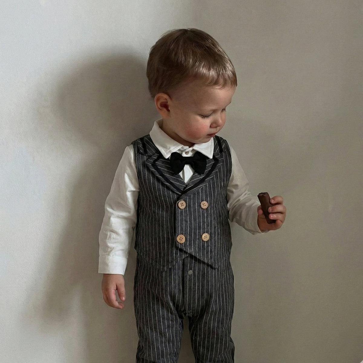 AMA™ Little Pinstripe Gentleman Kids Romper