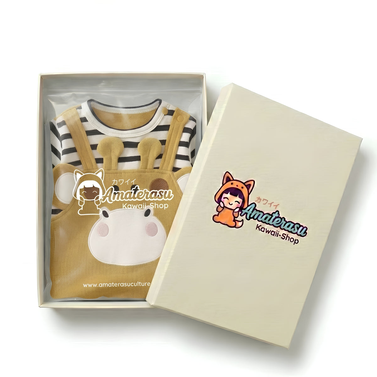 AMA™ Little Giraffe Charm Kids Romper