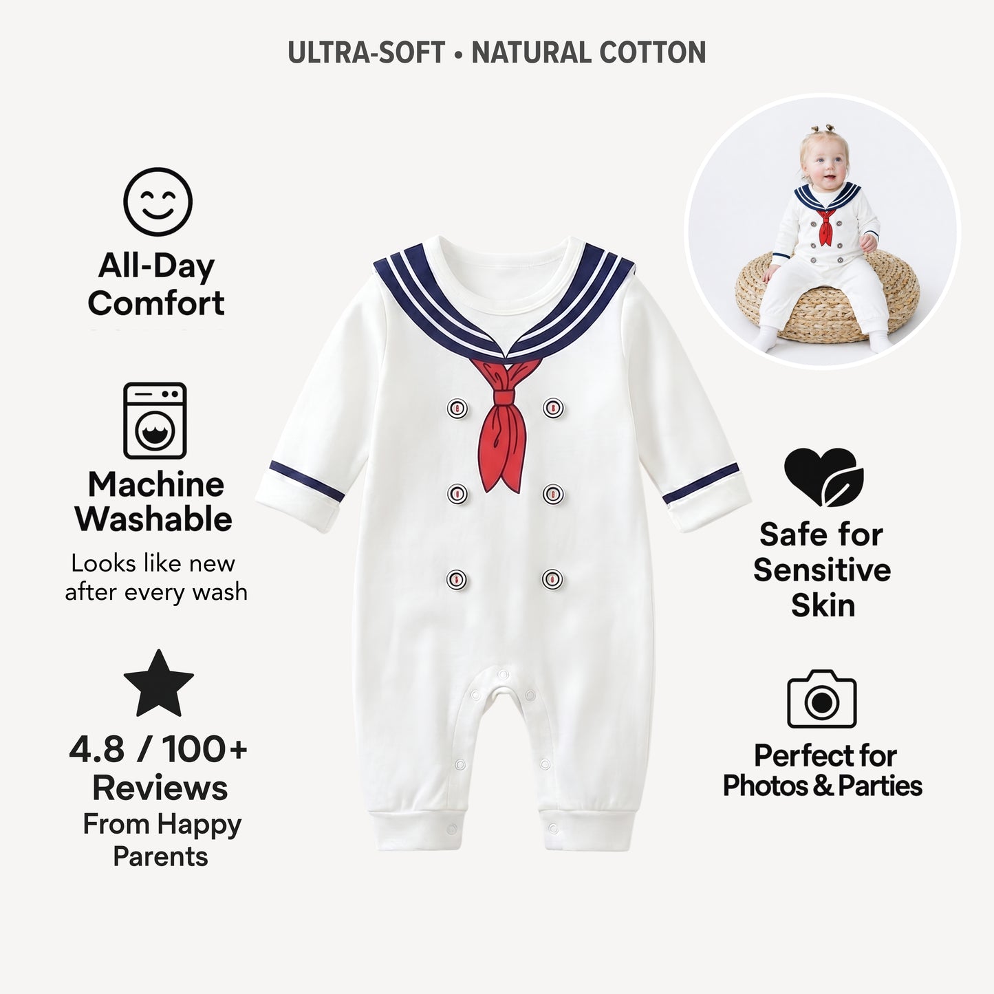 AMA™ Little Sailor Kids Onesie
