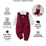 AMA™ Little Burgundy Gentleman Kids Romper