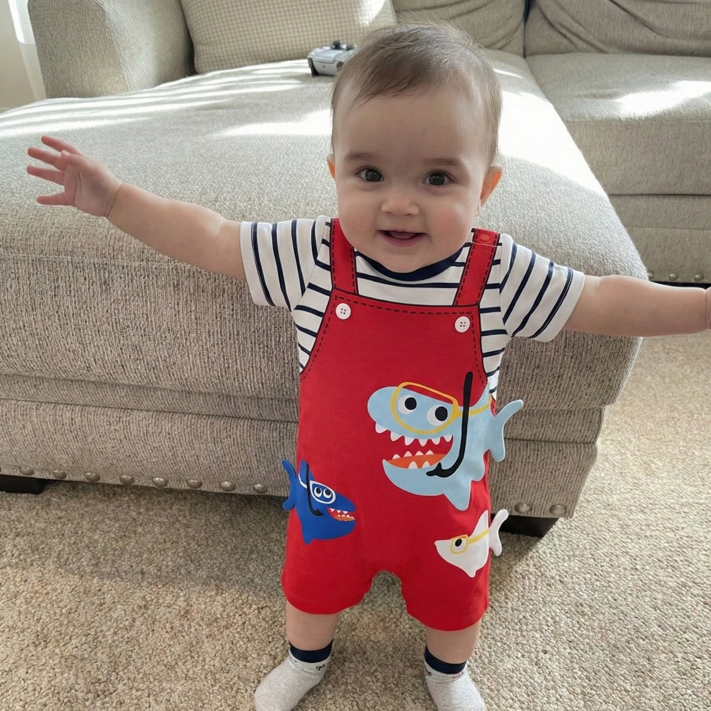 AMA™ Little Shark Diver Kids Onesie