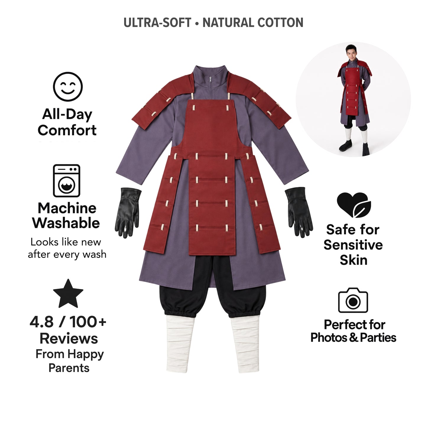 AMA™ Madara Uchiha Armor Cosplay Set
