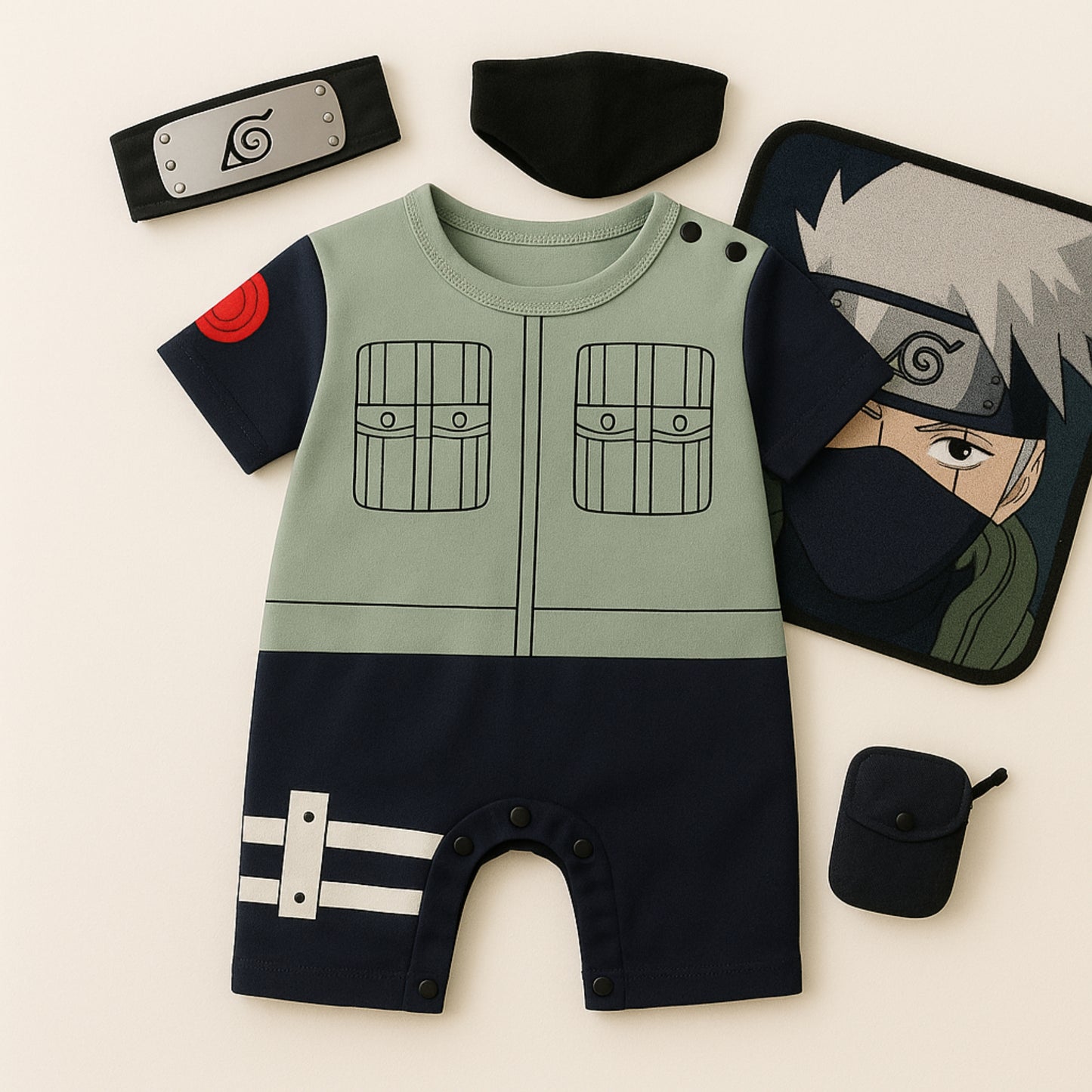 AMA™ Little Kakashi Short Sleeve Bodysuit