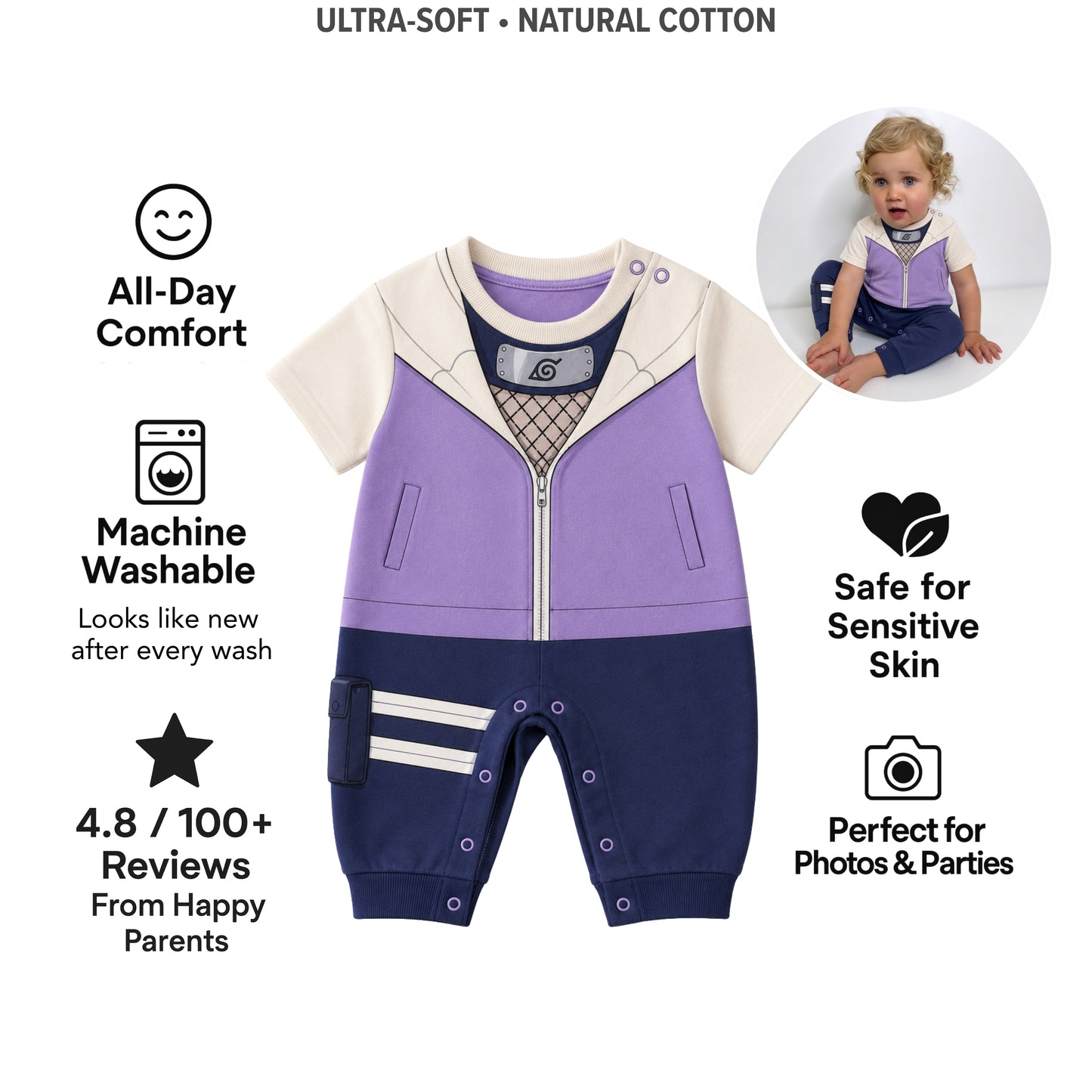 AMA™ Little Hinata Kids Onesie