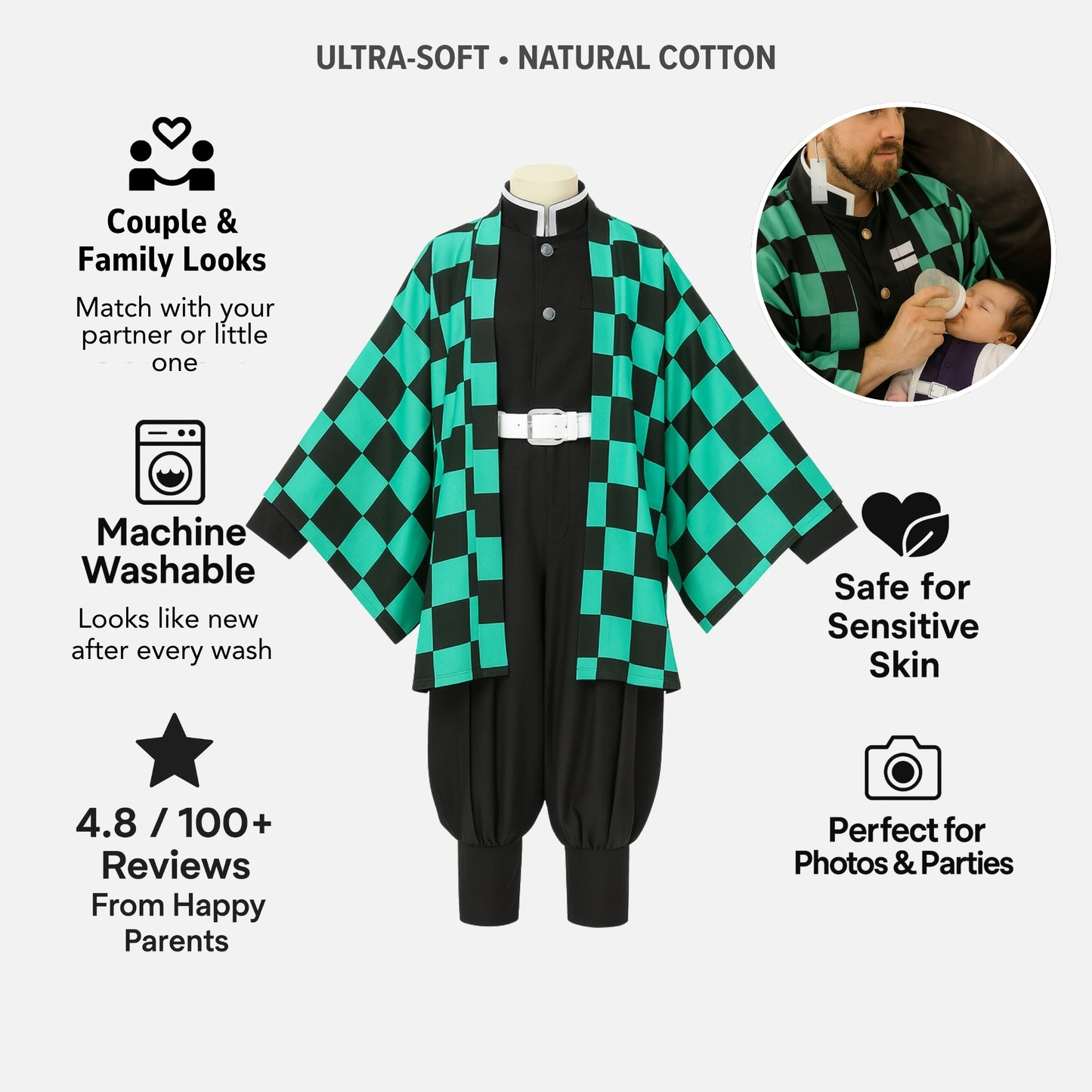 AMA™ Tanjiro Cosplay Set