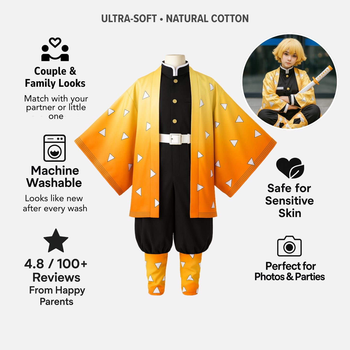 AMA™ Zenitsu Cosplay Set