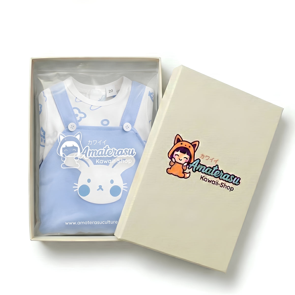 AMA™ Little Blue Bunny Kids Romper
