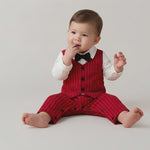 AMA™ Little Red Gentleman Kids Romper
