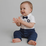 AMA™ Little Sailor Gentleman Kids Romper