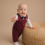 AMA™ Little Burgundy Gentleman Kids Romper