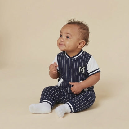 AMA™ Little MVP Pinstripe Kids Onesie